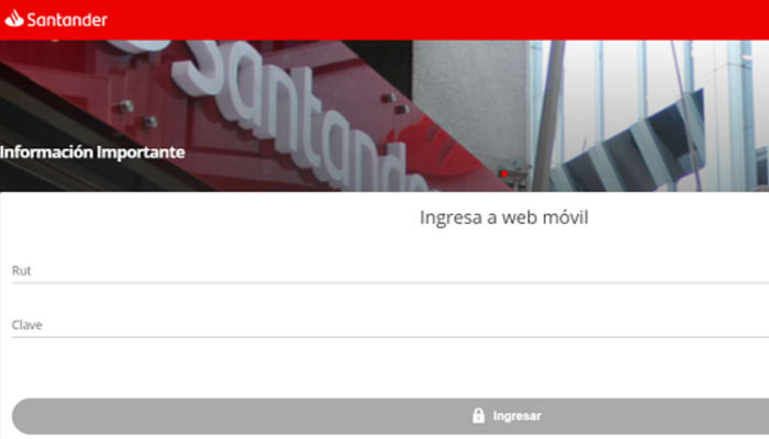 Santander web móvil