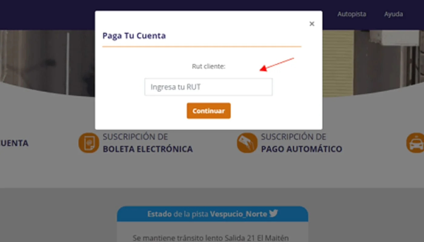 Verificar estado de cuenta vespucio norte